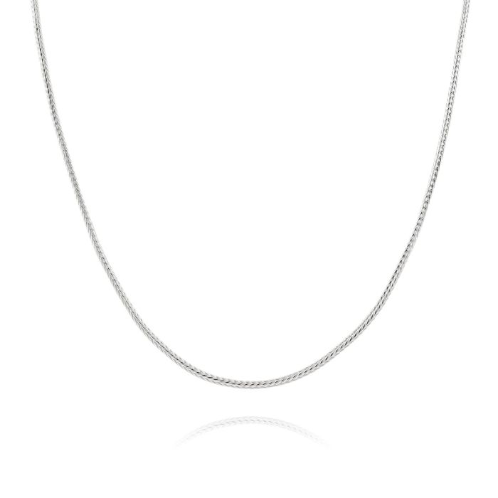 Sterling Silver 1.1mm Foxtail Chain  Necklace
