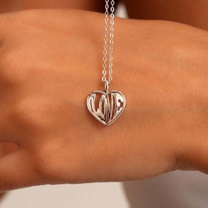 Sterling Silver Love Heart Necklace