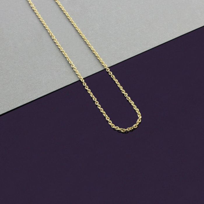 9ct Yellow Gold plated 1.5mm Cable Trace Chain Necklace
