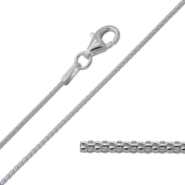 Sterling Silver 1.2mm Popcorn Link Bracelet