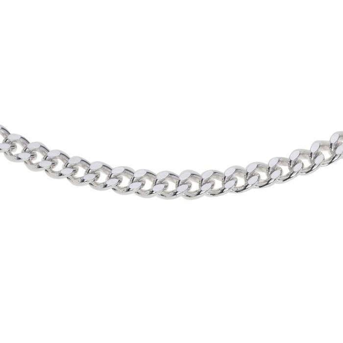 Sterling Silver 2.4mm Diamond Cut Curb Link Bracelet