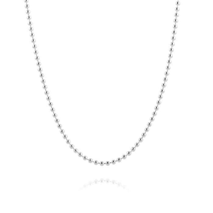 Sterling Silver 2mm Ball Bead Chain Necklace