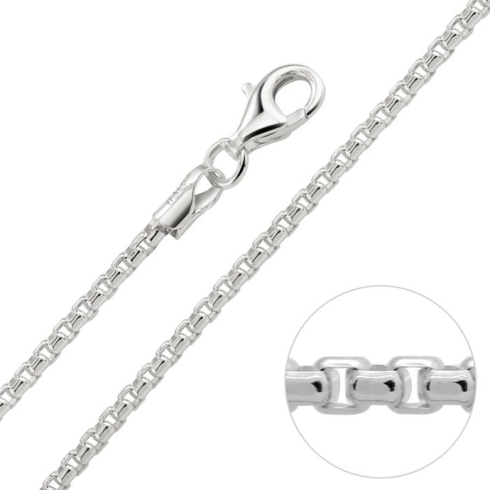 Sterling Silver Womens 1mm Box Chain Jersey Number Four 4 Pendant Necklace