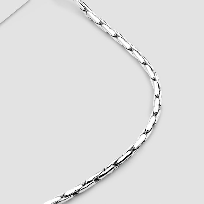 Sterling Silver 2.1mm Rounded Cardano Chain Necklace