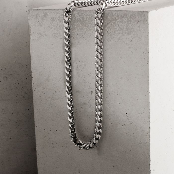 Sterling Silver 4mm Franco Chain Necklace  