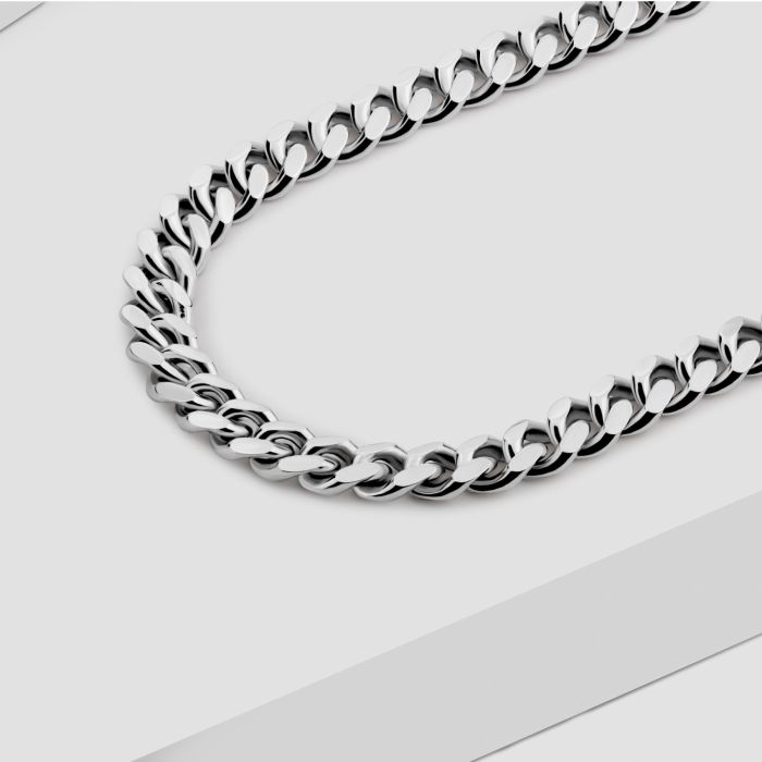 Sterling Silver 4.9mm Diamond Cut Cuban Chain Necklace 