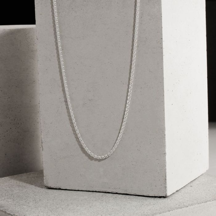 Sterling Silver 1.9mm Spiga Wheat Chain Necklace