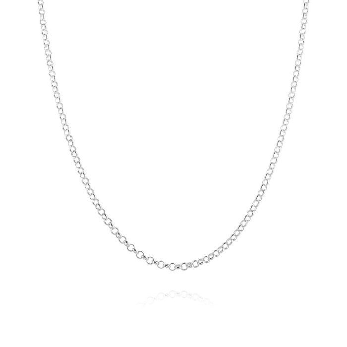 Sterling Silver 2mm Belcher Rolo Chain Necklace