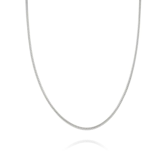 Sterling Silver 1.5mm Foxtail Chain  Necklace