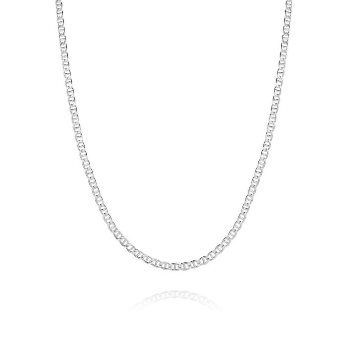 Sterling Silver 2mm Diamond Cut Marina Chain Necklace
