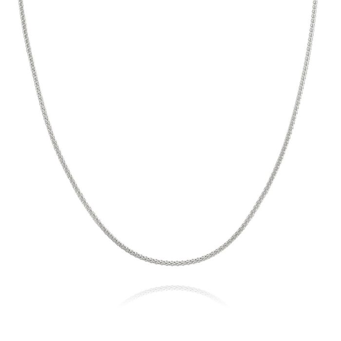Sterling Silver 1.2mm Popcorn Chain Necklace