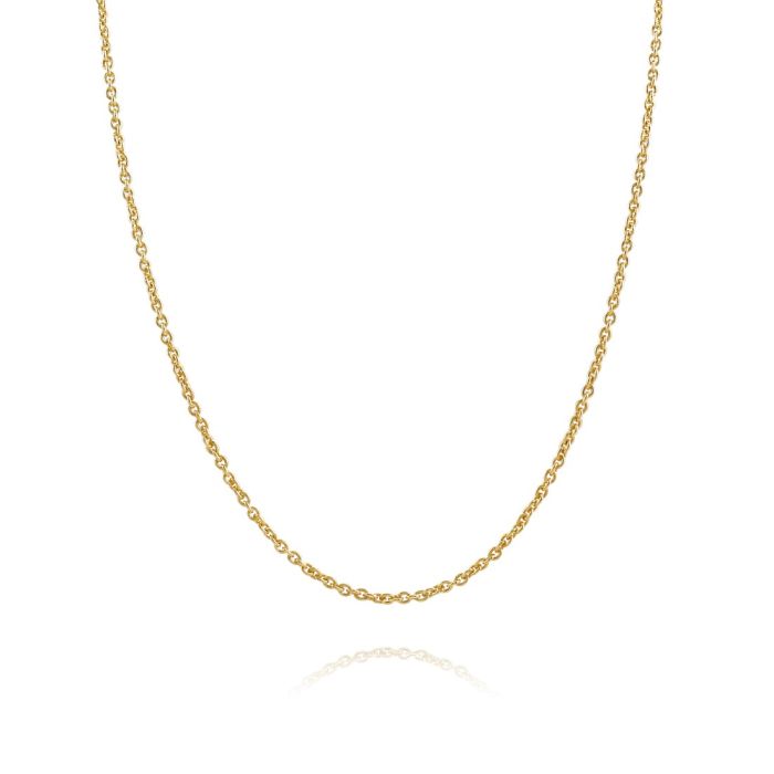 Children's 9ct Yellow Gold plated 1.5mm Cable Trace Chain 16