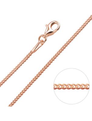 9ct Rose Gold plated 1.2mm Curb Chain