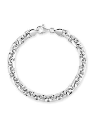 Sterling Silver 6.3mm Anchor bracelet chain link