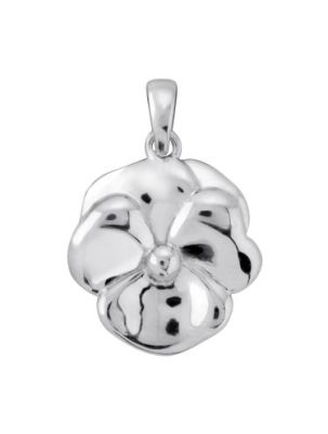 Sterling Silver Violet February Flower Pendant