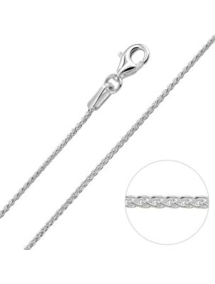 Sterling Silver Fine 1mm Spiga Wheat Chain