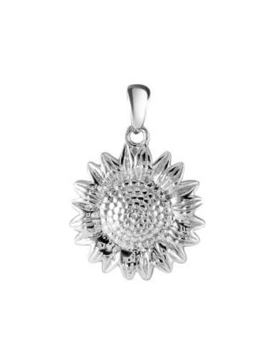 Sterling Silver Sunflower Flower Pendant