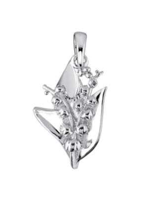 Sterling Silver Tiger Lily May Flower Pendant