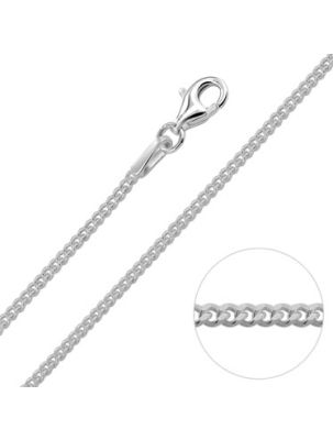 Sterling Silver 1.4mm Diamond Cut Curb Chain Necklace