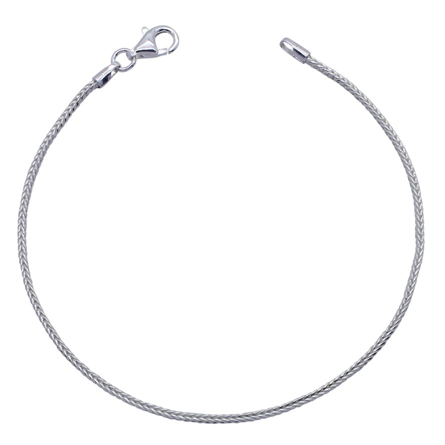 Sterling Silver 1.5mm Foxtail Bracelet