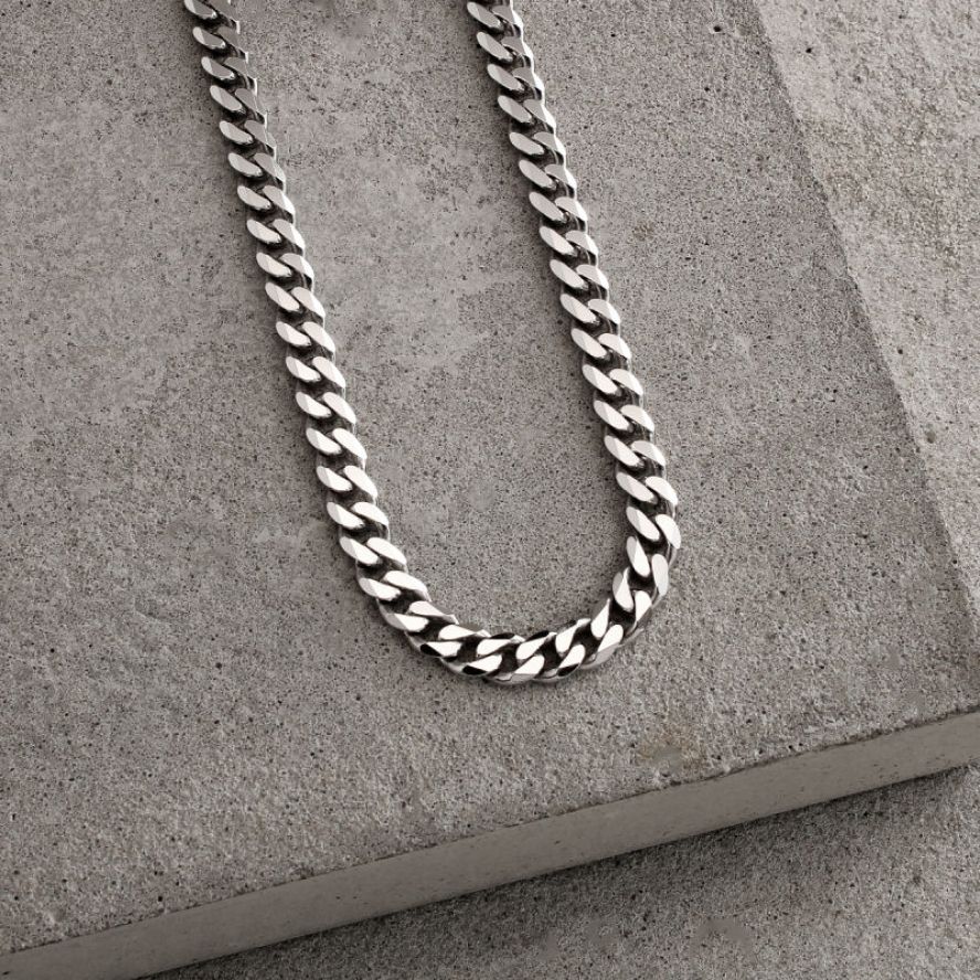 Sterling Silver 5.4mm Diamond Cut Curb Chain | Lengths 20