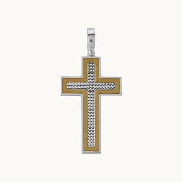 Gold Plated on Sterling Silver Cross Pendant