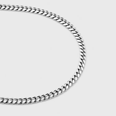 curved 2.7mm sterling silver cuban chain link necklace 925