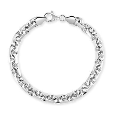 Sterling Silver 6.3mm Anchor bracelet chain link