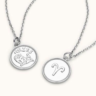 Sterling Silver Aries Zodiac Necklace