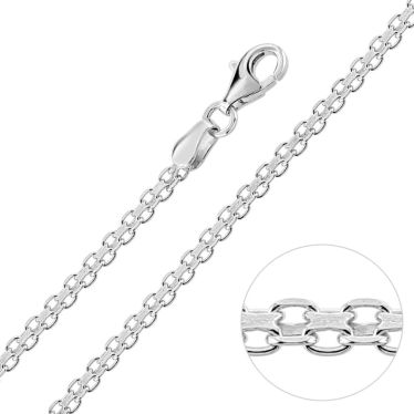Sterling Silver 2.4mm Bismark Bracelet with Chain