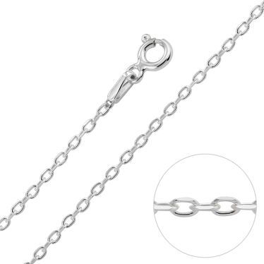 Sterling Silver 1.5mm Diamond Cut Cable Trace Chain