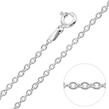 Sterling Silver 2mm Cable Trace Chain