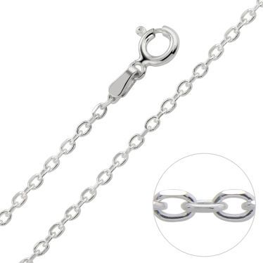 Sterling Silver 2mm Diamond Cut Cable Trace Chain