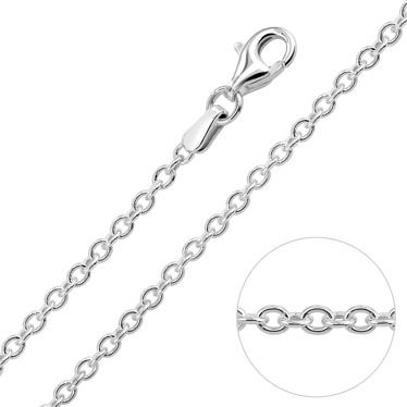 Sterling Silver 2mm Cable Trace Chain