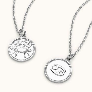 Sterling Silver Cancer Zodiac Necklace