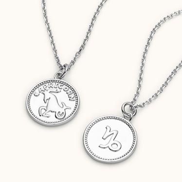 Sterling Silver Capricorn Zodiac Necklace