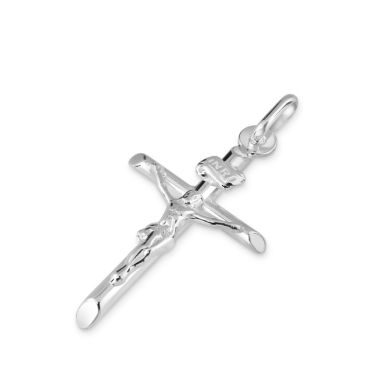 Sterling Silver Small Cross Crucifix Pendant