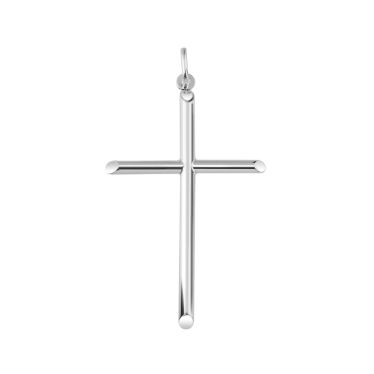 Sterling Silver Large Plain Cross Pendant