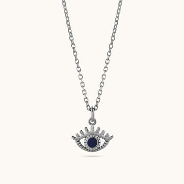 Sterling Silver Evil Eye Amulet Necklace