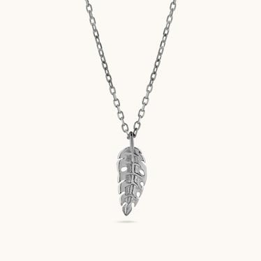 Sterling Silver Lucky Feather Amulet Necklace