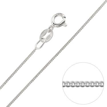 Sterling Silver 0.8mm Fine Curb Chain