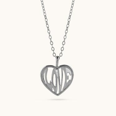 Sterling Silver Love Heart Necklace
