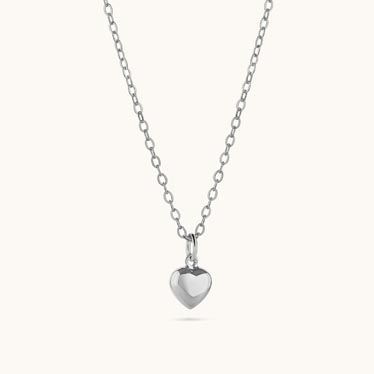 Sterling Silver Cute Mini Heart Necklace