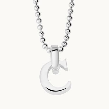 Sterling Silver Letter C Initial Necklace