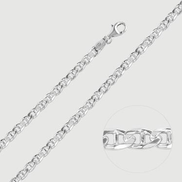Sterling Silver 3.7mm Diamond Cut Marina Chain 