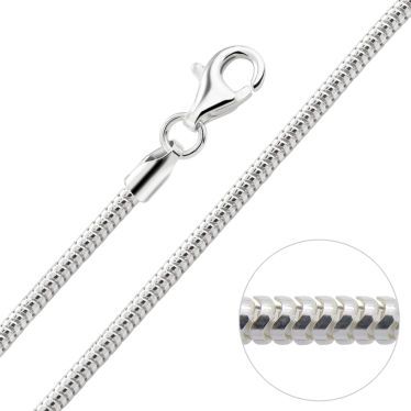 Sterling Silver 1.9mm Real Snake Chain