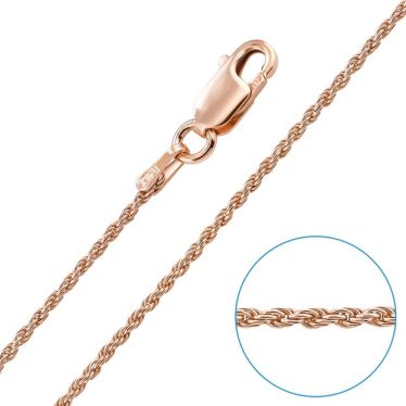 Children's 9ct Rose Gold plated 1.2mm Rope Chain 16