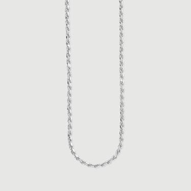 26 inch silver curb chains 