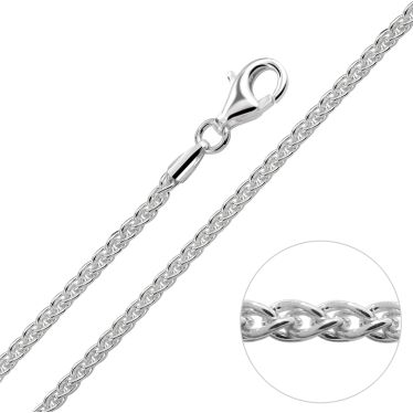 Sterling Silver 1.9mm Spiga Wheat Chain