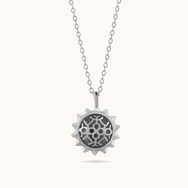Sterling Silver Amulet Sun Necklace